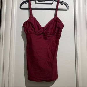 Calvin Klein 💟 Burgundy Swim Tankini Top, 10